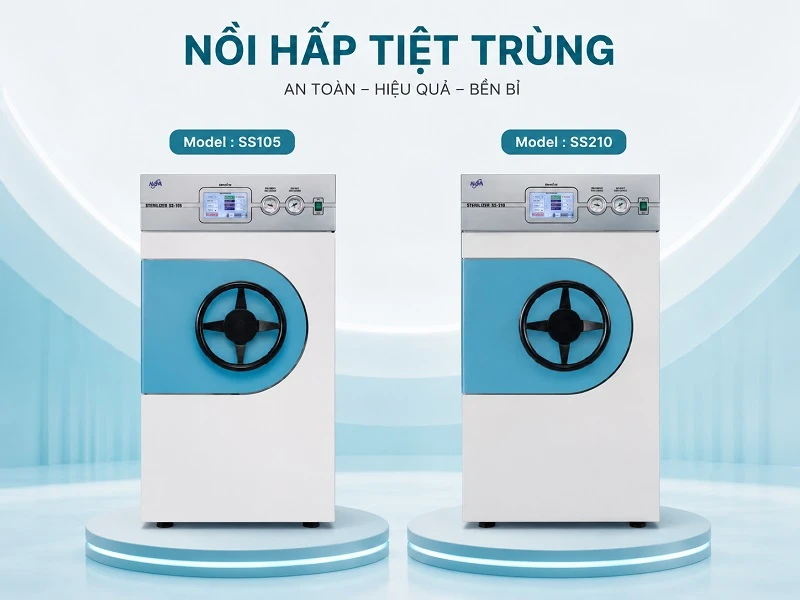 Nồi hấp tiệt trùng dùng hơi nước bão hòa trong y tế