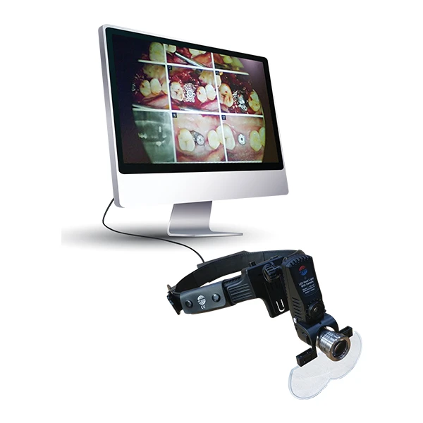 đèn treo trán tích hợp camera
