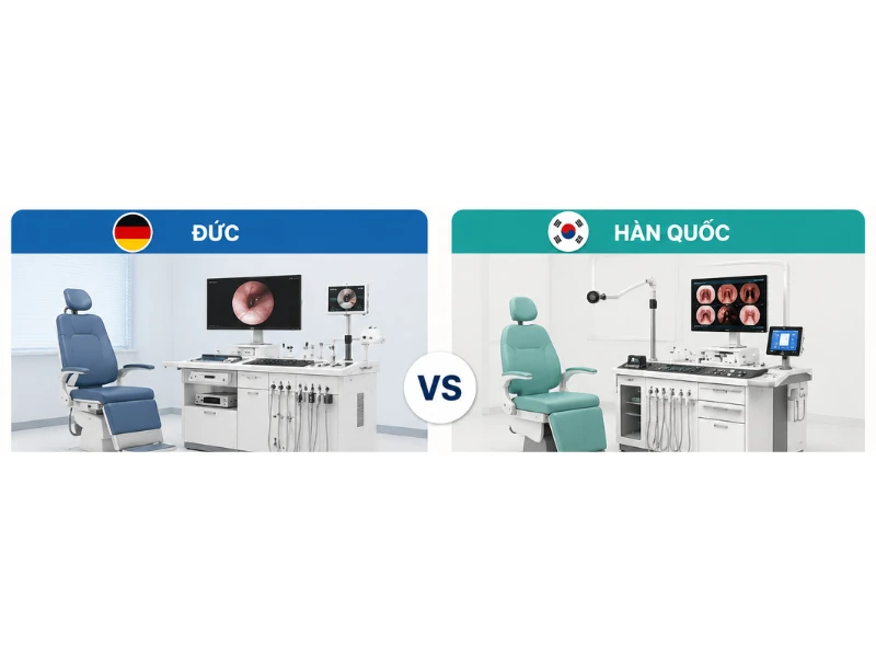 Bàn điều trị tai mũi họng nhập khẩu từ Đức và Hàn Quốc dành cho phòng khám chuyên khoa